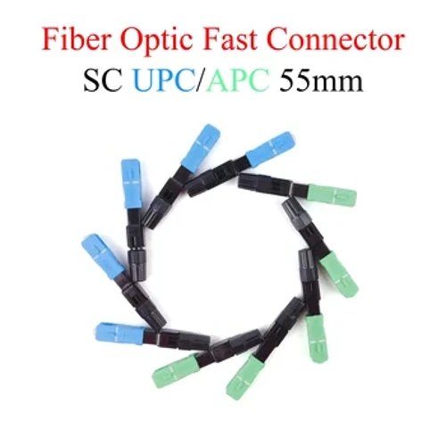 10-20 шт. встроенный оптоволоконный быстрый разъем UPC/APC SC Plug, одномодовый оптоволоконный адаптер, комплект для быстрой полевой сборки