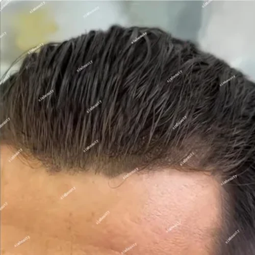 Izinwele Zemvelo Eziqinile Kakhulu Ezacile Kakhulu Owesilisa Onsundu 1b40 1B80 Izinwele Zezinwele Zomuntu Ezimpunga Abesilisa I-Toupee Microskin Skin Pu Capillary Prosthesis