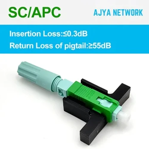FTTH SC UPC ตัวเชื่อมต่อไฟเบอร์ออปติกที่รวดเร็ว SC FTTH ตัวเชื่อมต่อไฟเบอร์ออปติกที่รวดเร็วฝังตัว SC APC คุณภาพสูง