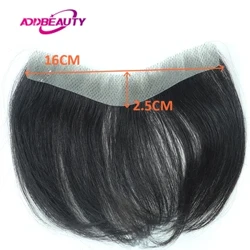 Vstyle Aurrealdeko giza ile-ileordeak gizonentzako zuzen Indian Remy ilea ordezkatzeko unitateak Larruazal mehea Gizonezkoen Toupee PU osoa 0,12 cm ilea