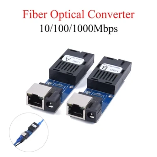 1 par mini gigabitni optički medijski pretvarač 10/100/1000 Mbps jednostruki 3 km UPC/APC SC-port