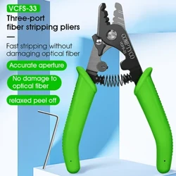 VCFS-33 Spellafili per fibra ottica a tre porte/Pinze/Spelafili Strumenti FTTH Pinze spelafili per fibra ottica