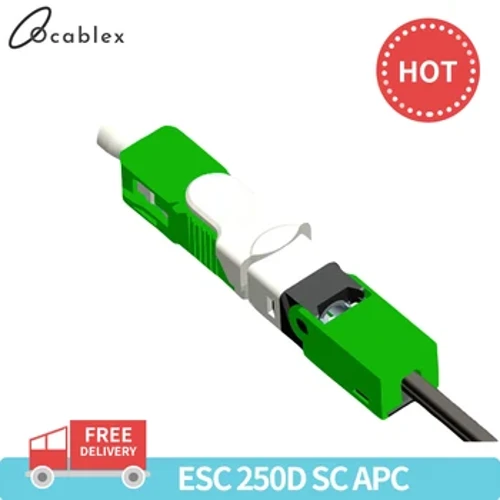 Usafirishaji Bila Malipo 50/200PCS /Lot FTTH ESC250D SC APC na SC UPC Kiunganishi cha Haraka cha Fiber Optic cha Njia Moja FTTH SM Optic Fast Connector