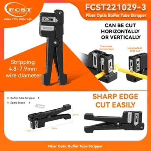 FCST 45-162 45-163 45-165 Stripper Ffibr Optig Cable Cable Cable Optical Cable Optical Slitter Offeryn Tiwb Trawst