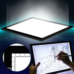 A4 Tracing LED Drawing tablet Pahu Māmā Ultra-Thin Adjustable USB Artcraft Backboard LED Trace Light Pad sketch Papa kaha ki'i.