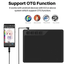 GAOMON S620 6,5 x 4 ιντσών Digital Tablet Anime, Γραφικό Tablet για Σχέδιο & Παίζοντας OSU με στυλό 8192 επιπέδων χωρίς μπαταρία