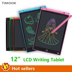 Tabledi Pad Llawysgrifen Electronig 12 modfedd Bwrdd Ysgrifennu Lluniadu Tabled LCD Sgrîn Ysgrifennu Tabled Teganau Graffig Digidol ar gyfer plentyn