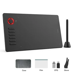 VEIKK A15Pro 10X6 palcový grafický tablet Digitální pero Tablet Telefon Kreslení Tablet Naklánění OTG Bezbateriové stylus pro okno Android