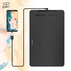 XPPen Deco 01 V2 10 tums ritplatta Grafik Digital surfplatta lutning Android Windows Mac 8 genvägstangenter (8192 nivåer tryck)