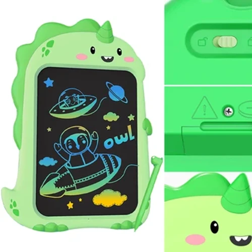 8,5 tuuman LCD-kirjoitustaulutietokone, paperiton Doodle-piirustustaulu, elektroninen kirjoitusalusta Yksisarvinen/dinosauruksen piirustustabletti Lasten lelu