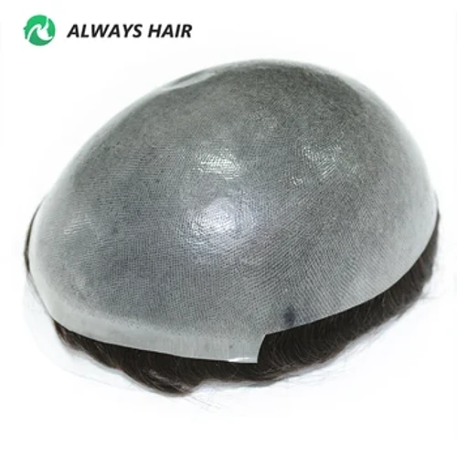 OS25 - Tupecik do cienkiej skóry Peruki z włosów indyjskich dla mężczyzn Gęstość włosów 100% 110% 130% 1/8" V Loop Front and Knot System protez włosów