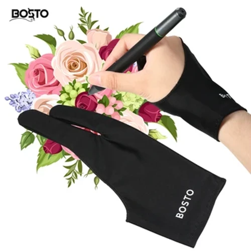 Mănușă de desen pentru tabletă Mănușă de desen cu două degete dimensiune liberă Artist pentru tablete grafice BOSTO/UGEE/Huion/Wacom