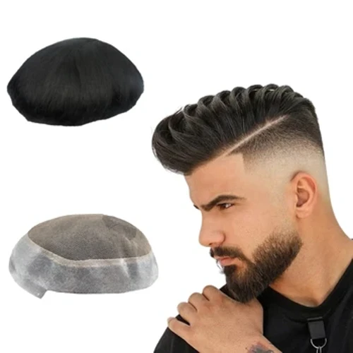 Erkekler üçin Toupee NLW Adam saç birlikleri we saç protezleri Mono saç çalyşmak ulgamy bilen erkekler Şweýsariýa dantelli