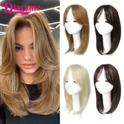 Tête de faux cheveux pièce synthétique droite Topper perruque réédition bloc toupet remplacement perruque Clip dans les Extensions de cheveux faux cheveux