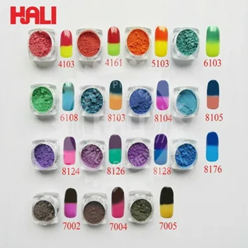 26 na Kulay Thermochromic Pigment Thermal Color Change Temperature Powder Dekorasyon ng Alikabok Gradient Nail Art 3D Tips Mga Tool sa Manicure