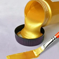 100ml Goldfaarf Metallesch Acrylfaarf, waasserdicht Net verschwannen Fir Statuar Faarf DIY Hand Kleeder gemoolt Graffiti Pigmenter