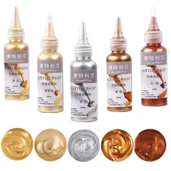U'amea U'amea Pa'u Resin Pigment 60ml Auro Silver Copper Gypsum Doll Hook Line Fa'apipi'i Mea teuteu Fa'aigoa Fa'ailoga Fa'ailoga