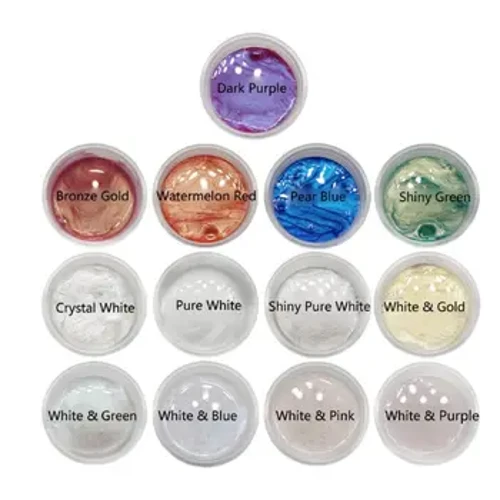 13 Reňk Aurora Resin Poroşok Mika Pearlescent Pigment Kit Kit Reňkler Rezin Boý Epoksi Rezin Reňk Toner Şaý-sepleri