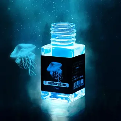 18ML Fountain Pen Special Invisible Pigment Isiyo na Kalamu ya Glass Dip Kalamu ya Ubunifu ya Kuandika Vifaa vya Kutuma Taa ya Zambarau