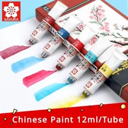 Paent Tsieineaidd 1pc Sakura 12ml / Tiwb Pigment Uchel a Phaent dyfrlliw Crynodiad ar gyfer Artist, Myfyrwyr, Athrawon, Gweithwyr Proffesiynol