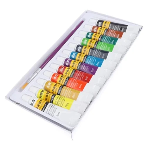 6ML 12 kleuren professionele acrylverf aquarel set handmuurschildering borstel pigmentpoeder