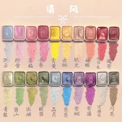 ʻO ka mineral pearlescent watercolor pigment paʻa paʻa nail pena i wahī ʻia i ka pua no nā keiki kiʻi pena kuʻuna Pake