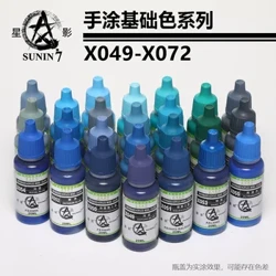 Pigment Paint Basic Color Hand Painted Series Model Clay x049-x072 Χρώμα παιχνιδιών Επικάλυψη στυλό χεριών παρόμοια με Vallejo SUNIN