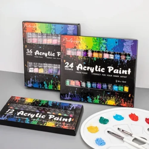 12 ml vamzdinis vandeniui atsparus spalvotas piešinys akrilo pigmentas 12/24/36 spalvinis rinkinys Meno studentų tapybai tinkas lėlėms grafiti reikmenys