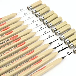 12 Đầu Sắc Tố Lót Micron Mực Bút Đánh Dấu Cho Manga Vẽ Phác Thảo Bút Kim Móc Dòng Bút Phác Thảo Văn Phòng Phẩm bộ Nghệ Thuật Tiếp Liệu