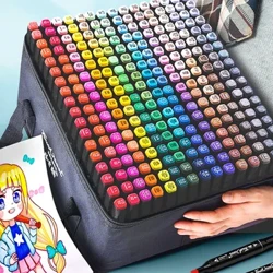 24-80 Màu Dầu Nghệ Thuật Bút Đánh Dấu Bộ Vẽ Hai Đầu Phác Thảo Dầu Đầu Dựa Dấu Graffiti Manga Trường Nghệ Thuật nguồn Cung Cấp