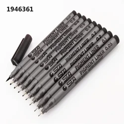 Vedenpitävä STA Art Markers sivellin kynä toimistooppilas Koulu Maalaus Viiva Piirustus Musta hieno luonnos Kynät taidetarvikkeet