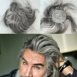 Kulit Tipis PU Botak Titik Rambut Patch Rambut Palsu Kanggo Pria 8CM X 8CM V-Looped Potongan Rambut Lem Ing Sistem Penggantian Rambut Kulit PU Penuh