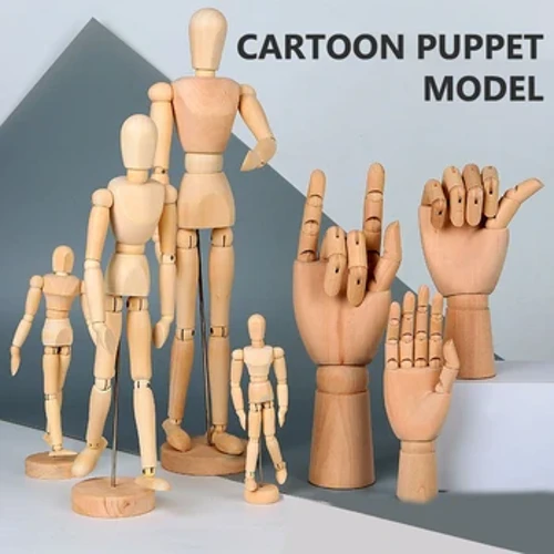 T NEWZE Aýdymçy Göçürilýän Aýaklar Erkek Agaç Oýnawaç Surat Model Mannequin Bjd Çeper eskiz Hereket oýnawaç şekillerini çyzyň