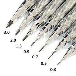 0,3 0,5 0,7 0,9 1,3 2,0 3,0 mm Metal Sæt Refill Viskelæder Mekanisk Blyant Kunst Tegning Maleri Skitse Maleskoleelev