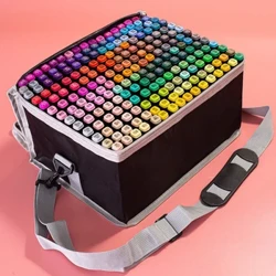 Rotulador de 168 Colores, rotuladores para bocetos, pluma de doble cabeza, pintura artística, pincel de Manga, juego de dibujo, suministros escolares, juego de dibujo 04379