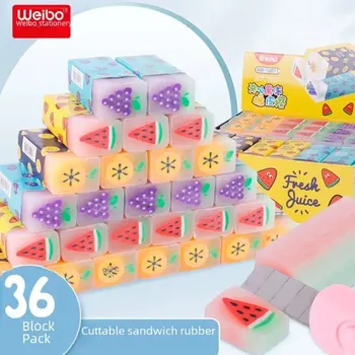 I-Creative Cartoon Fruit Eraser Yabafundi Besikole Samabanga Aphansi Isivivinyo Sesesula Sepensela Sezingane Zokubhala Zokudweba Umdwebo