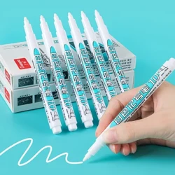 1 Máy Tính Trắng Bút Đánh Dấu Dầu Chống Thấm Nước Thường Trực Bút Gel Viết Vẽ Trắng Tự Làm Album Graffiti Bút Văn Phòng Phẩm Cho máy Tính Xách Tay