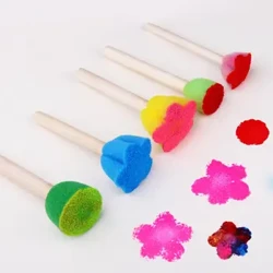 4/5/6 DIY Gỗ/Nhựa Xốp Graffiti Tranh Bút Lông Dành Cho Trẻ Em Đồ Chơi Vẽ Mẫu Giáo Giáo Dục Sớm đồ Chơi Quà Tặng