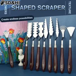 Scian Scraper Uigeacht Péintéir Pailéad Ola Meascán Ola Pailéad Ealaíontóir Tarraingt Spatula Tarraiceán Uiscedhatha Uirlis Péinte Lí an Mhic Léinn