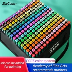 12/24/36/48/60/80 Cores Marcadores Escova Canetas Conjunto Pintura Desenho Marcador Material de Arte Escolar para Artista Papelaria Coreano