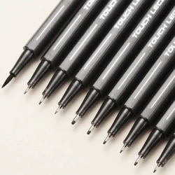 10 adet/takım Pigment Astar Mikron Mürekkep işaretleme kalemi 0.05 0.1 0.2 0.3 0.4 0.5 Fırça Ucu Siyah Fineliner Eskiz Manga Çizim Kalemi