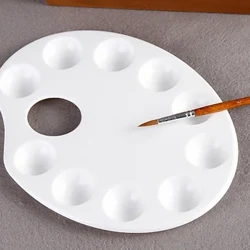 10 Wells Palette Artist Deti Študenti Art Craft Podnos na miešanie farieb Prenosná paleta na maľovanie Biela Na sklade