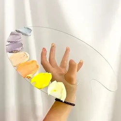 1 stk Transparent Palett Akryl Palett Fine Arts Oljemaleri Palett Gouache Akryl Palett Palett