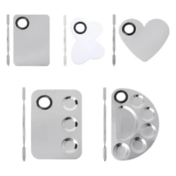 Set di spatole per asta di miscelazione con vassoio per tavolozza di colori in acciaio inossidabile per forniture per nail art Sc