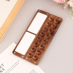 Portabel Perjalanan Kayu Buatan Tangan Cat Air Palet Cat Minyak Kotak Nampan Kotak Kosong Mini Black Walnut Paint Box