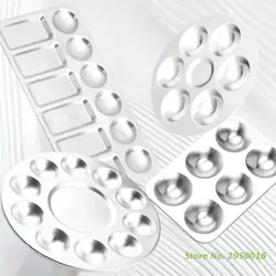 Runde/rechteckige Farbtablettpaletten, Metall-Farbpalette für Kinder, Schüler und Erwachsene zum Malen auf Kunstprojekten, Aquarellmalerei