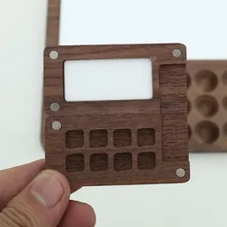 8 Grids Bærbar træ Håndlavet Akvarel Paint Box Palette Tom Sort Mini Supplies Maling Valnød Box Painting X7o5