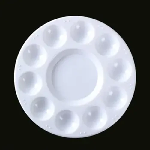 P82F Paint Palette Tray Round Plastic Watercolor Mixing Palette DIY Craft Kids Art Supplies
