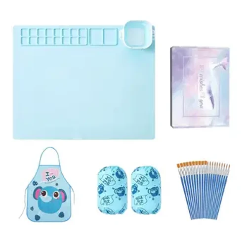 Moena Pena Silicone Painting Mats Casting Molds Palette Kids Craft Silicone Sheet Casting Molds Mūnoanoa hiki ke holoi 'ia no Art