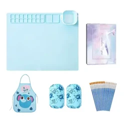 Painting Mat Silicone Paint Mats Casting Molds Palette Kids Craft Silicone Sheet Casting Molds Mat Thickened Washable Para sa Art
